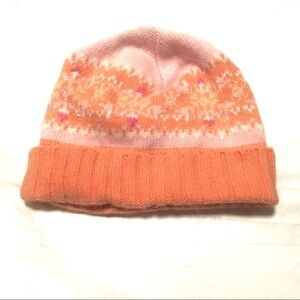 Justice Girls Orange & Pink Beanie Hat w/ Sparkles